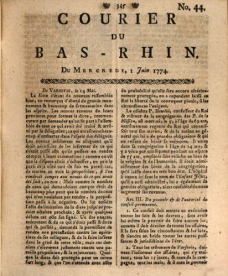 Courier du Bas-Rhin Mittwoch 1. Juni 1774