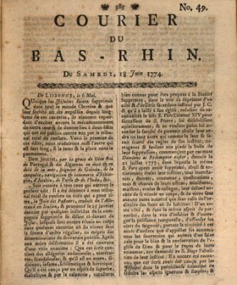 Courier du Bas-Rhin Samstag 18. Juni 1774