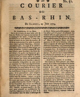 Courier du Bas-Rhin Samstag 25. Juni 1774