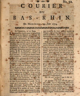 Courier du Bas-Rhin Mittwoch 29. Juni 1774