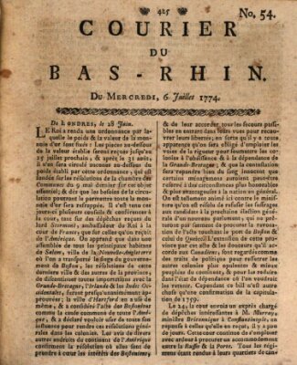 Courier du Bas-Rhin Mittwoch 6. Juli 1774