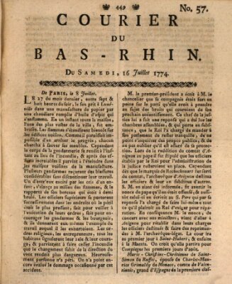 Courier du Bas-Rhin Samstag 16. Juli 1774