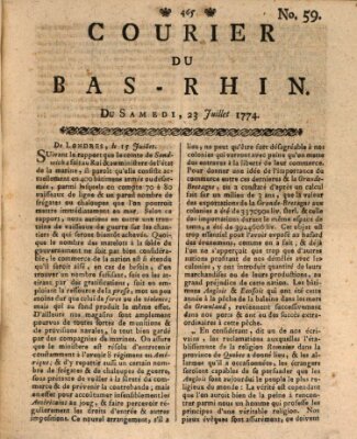 Courier du Bas-Rhin Samstag 23. Juli 1774