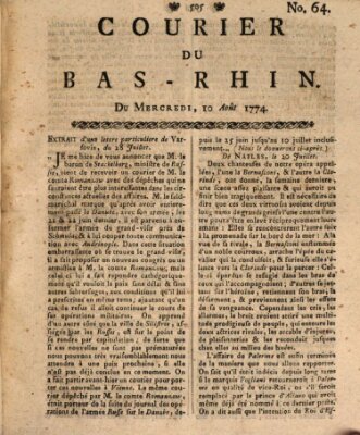 Courier du Bas-Rhin Mittwoch 10. August 1774