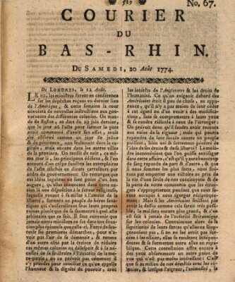 Courier du Bas-Rhin Samstag 20. August 1774