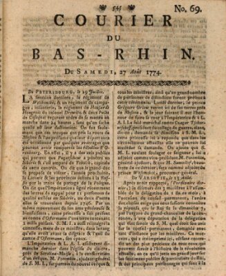 Courier du Bas-Rhin Samstag 27. August 1774