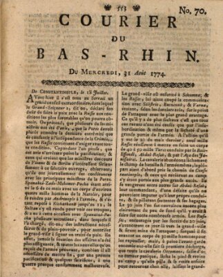 Courier du Bas-Rhin Mittwoch 31. August 1774