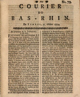 Courier du Bas-Rhin Samstag 1. Oktober 1774