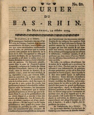 Courier du Bas-Rhin Mittwoch 12. Oktober 1774