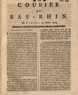 Courier du Bas-Rhin Samstag 15. Oktober 1774