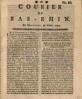 Courier du Bas-Rhin Mittwoch 26. Oktober 1774