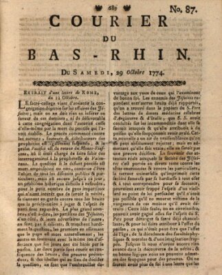 Courier du Bas-Rhin Samstag 29. Oktober 1774