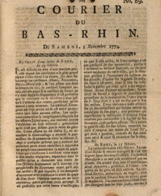 Courier du Bas-Rhin Samstag 5. November 1774