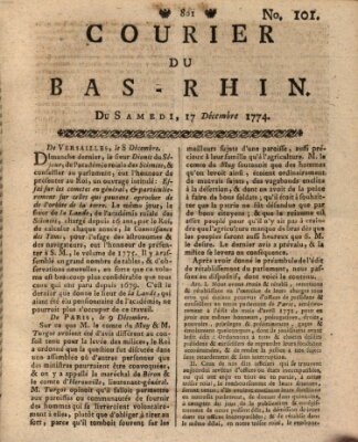 Courier du Bas-Rhin Samstag 17. Dezember 1774