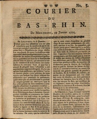 Courier du Bas-Rhin Mittwoch 18. Januar 1775