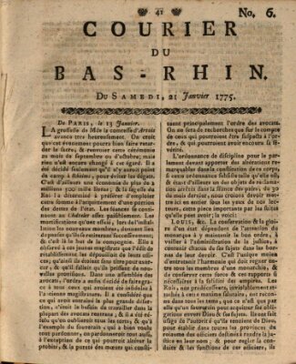 Courier du Bas-Rhin Samstag 21. Januar 1775