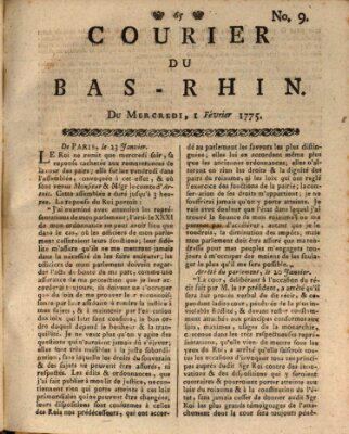 Courier du Bas-Rhin Mittwoch 1. Februar 1775