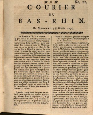 Courier du Bas-Rhin Mittwoch 8. Februar 1775