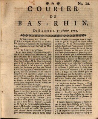 Courier du Bas-Rhin Samstag 11. Februar 1775