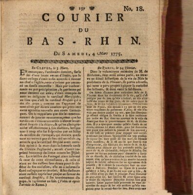 Courier du Bas-Rhin Samstag 4. März 1775