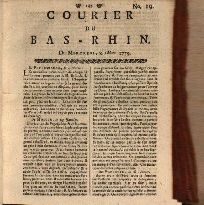 Courier du Bas-Rhin Mittwoch 8. März 1775