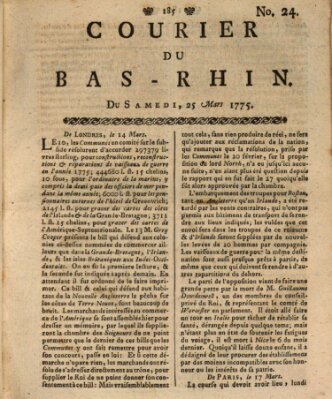 Courier du Bas-Rhin Samstag 25. März 1775