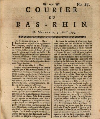 Courier du Bas-Rhin Mittwoch 5. April 1775