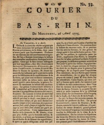 Courier du Bas-Rhin Mittwoch 26. April 1775