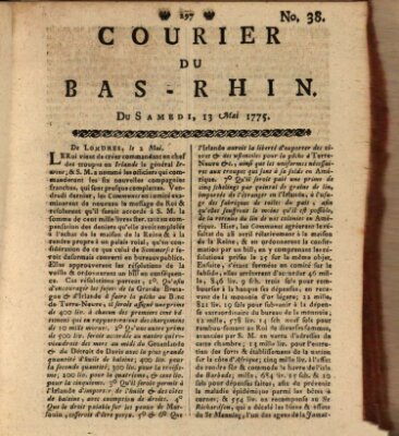 Courier du Bas-Rhin Samstag 13. Mai 1775