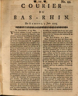 Courier du Bas-Rhin Samstag 3. Juni 1775