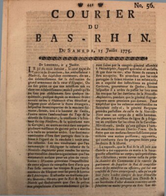 Courier du Bas-Rhin Samstag 15. Juli 1775