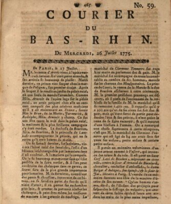 Courier du Bas-Rhin Mittwoch 26. Juli 1775