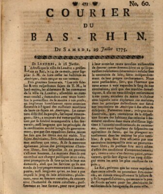 Courier du Bas-Rhin Samstag 29. Juli 1775