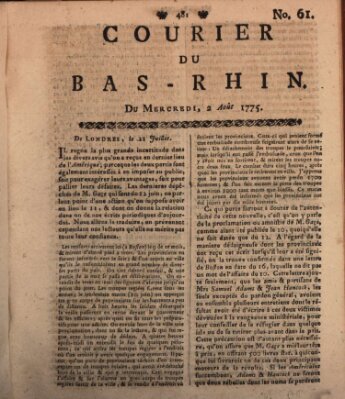 Courier du Bas-Rhin Mittwoch 2. August 1775