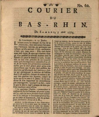 Courier du Bas-Rhin Samstag 5. August 1775