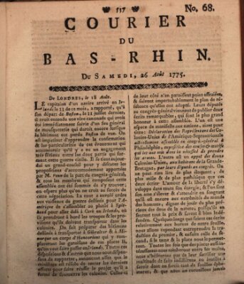 Courier du Bas-Rhin Samstag 26. August 1775