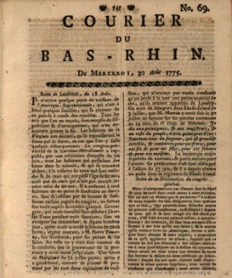 Courier du Bas-Rhin Mittwoch 30. August 1775