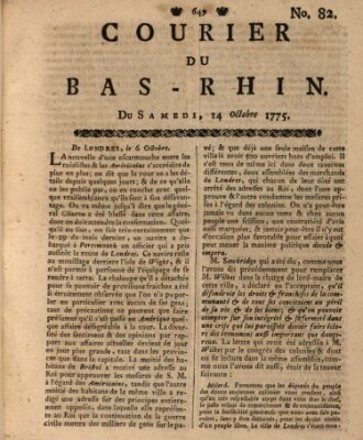 Courier du Bas-Rhin Samstag 14. Oktober 1775