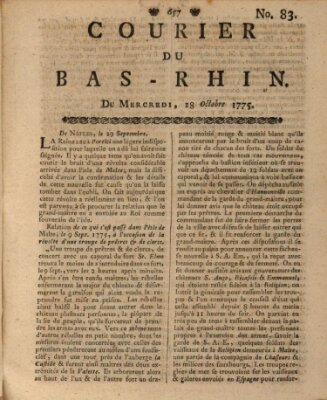 Courier du Bas-Rhin Mittwoch 18. Oktober 1775