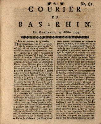 Courier du Bas-Rhin Mittwoch 25. Oktober 1775