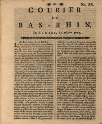 Courier du Bas-Rhin Samstag 28. Oktober 1775