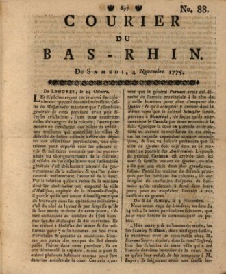 Courier du Bas-Rhin Samstag 4. November 1775