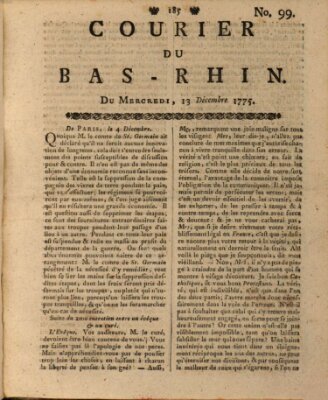 Courier du Bas-Rhin Mittwoch 13. Dezember 1775