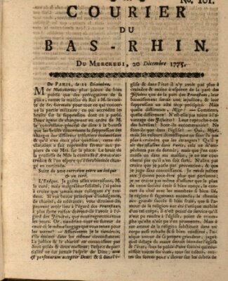 Courier du Bas-Rhin Mittwoch 20. Dezember 1775