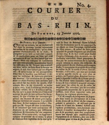 Courier du Bas-Rhin Samstag 13. Januar 1776