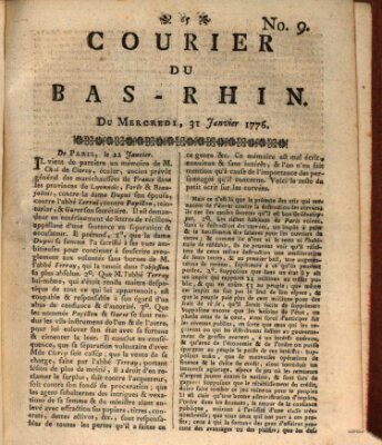 Courier du Bas-Rhin Mittwoch 31. Januar 1776