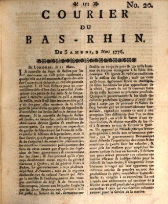 Courier du Bas-Rhin Samstag 9. März 1776