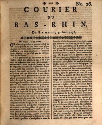 Courier du Bas-Rhin Samstag 30. März 1776