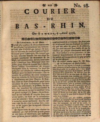 Courier du Bas-Rhin Samstag 6. April 1776