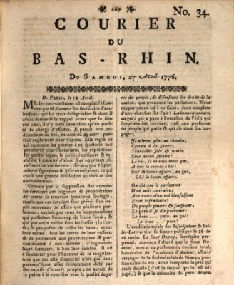 Courier du Bas-Rhin Samstag 27. April 1776